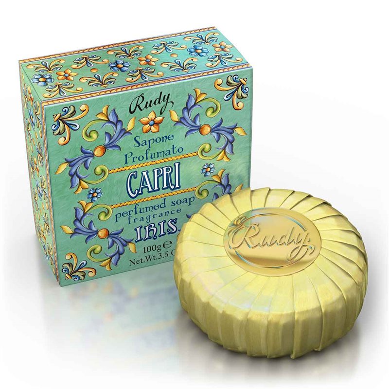 Rudy Profumi Fast Såpestykke 100g Iris of Capri – Luksuriøs Naturlig Såpe