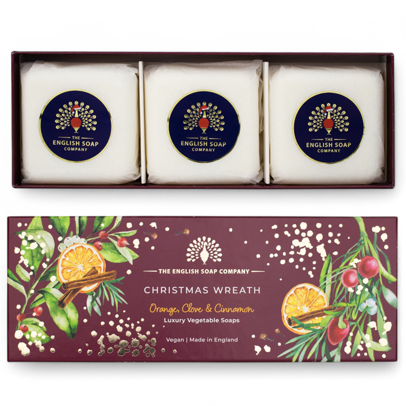 Gavesett såper 3x100g - Christmas Wreath