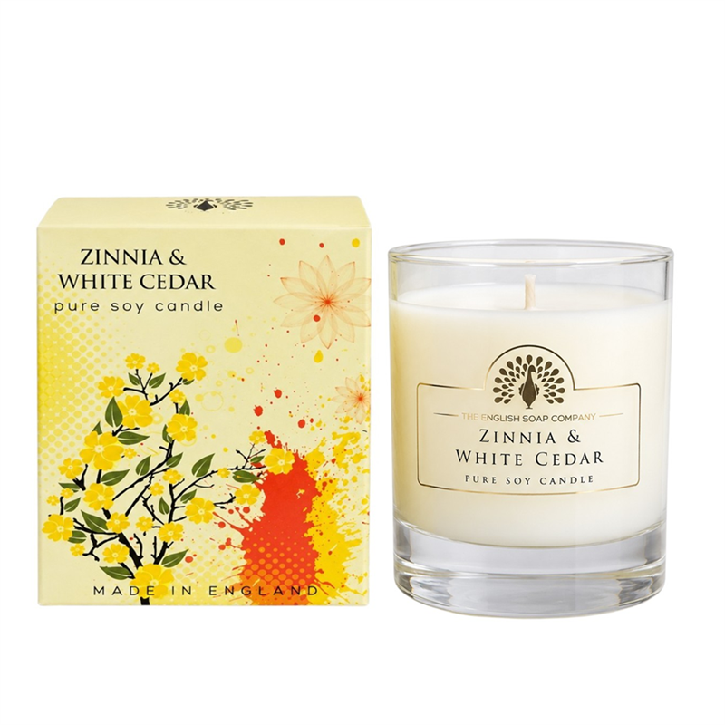 Duftlys - Zinnia & Cedar 170g