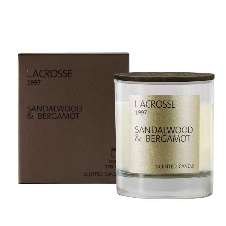 Lacrosse duftlys 200g, Sandalwood & Bergamot